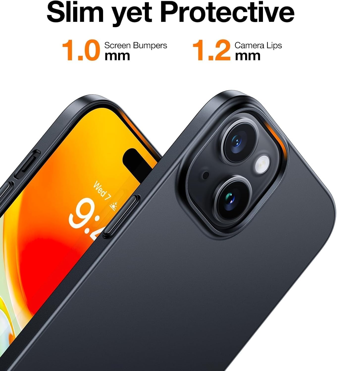image:imageTORRAS Slim Fit for iPhone 14 Plus Case Ultra Thin Phone Case for iPhone 14 Plus AntiScratch Hard Plastic Lightweight Phone Case 67inch Matte Black