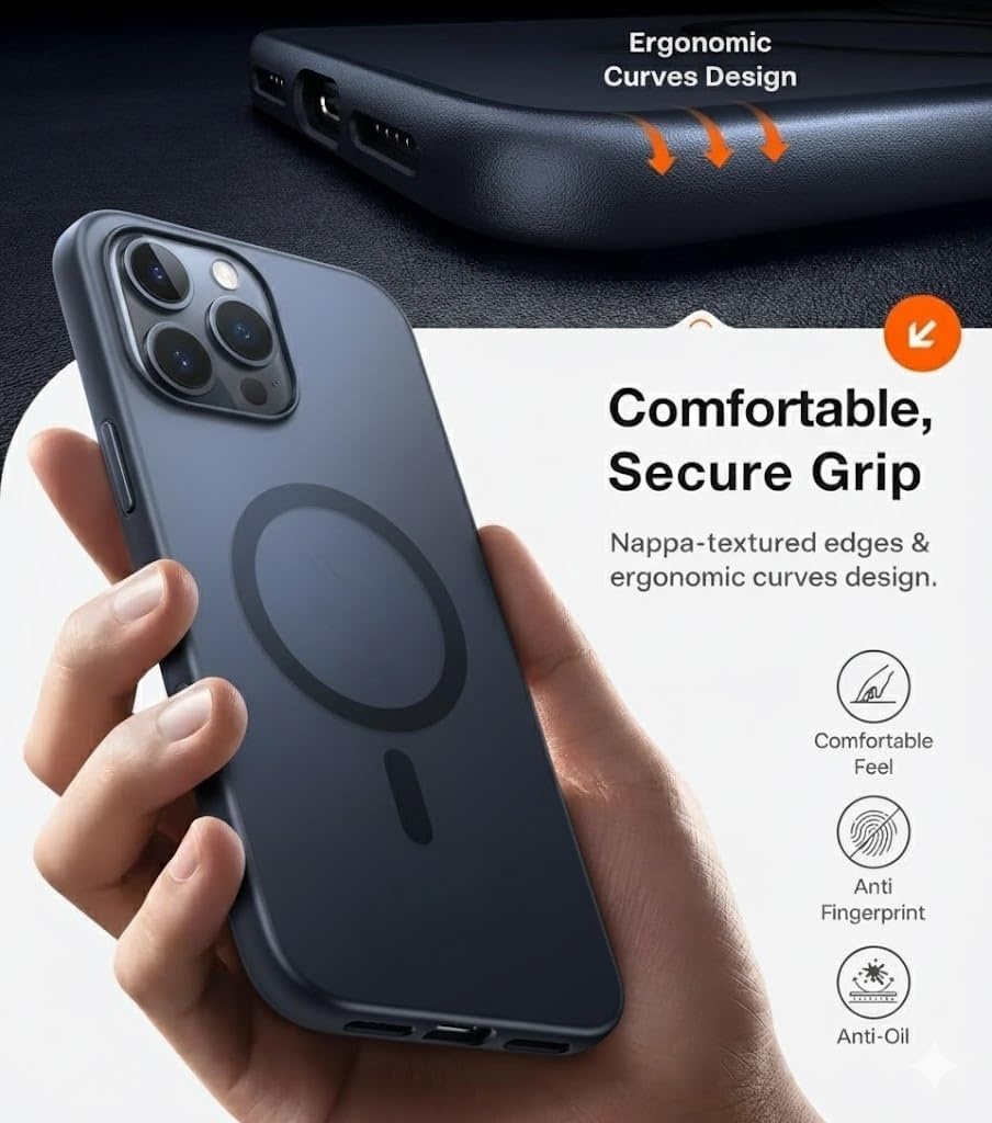 image:imageTORRAS Stronger Magnetic for iPhone 13 Pro Case 12FT Military Grade Drop Tested Compatible with MagSafe Slim Protective Matte Silicone for iPhone 13 Pro Phone Case 61 Translucent BlackTranslucent Black