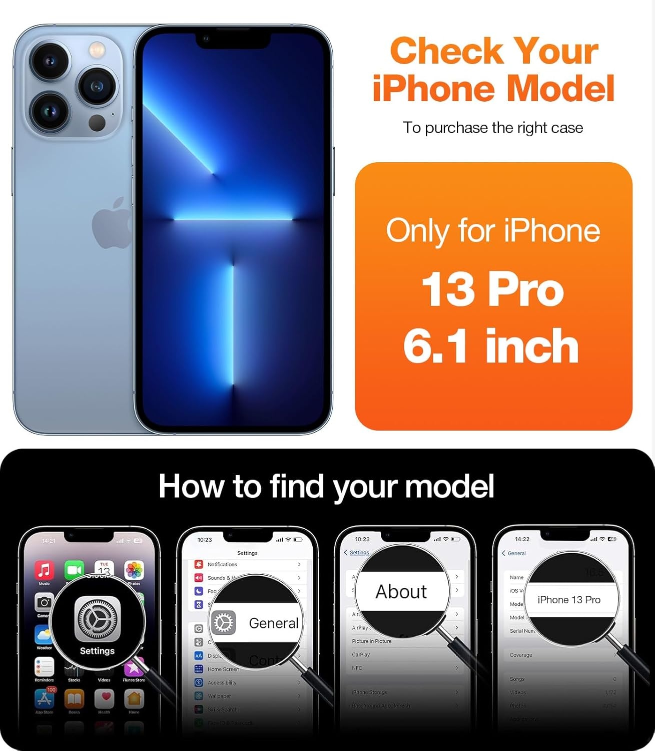 image:imageTORRAS Stronger Magnetic for iPhone 13 Pro Case 12FT Military Grade Drop Tested Compatible with MagSafe Slim Protective Matte Silicone for iPhone 13 Pro Phone Case 61 Translucent BlackBlack