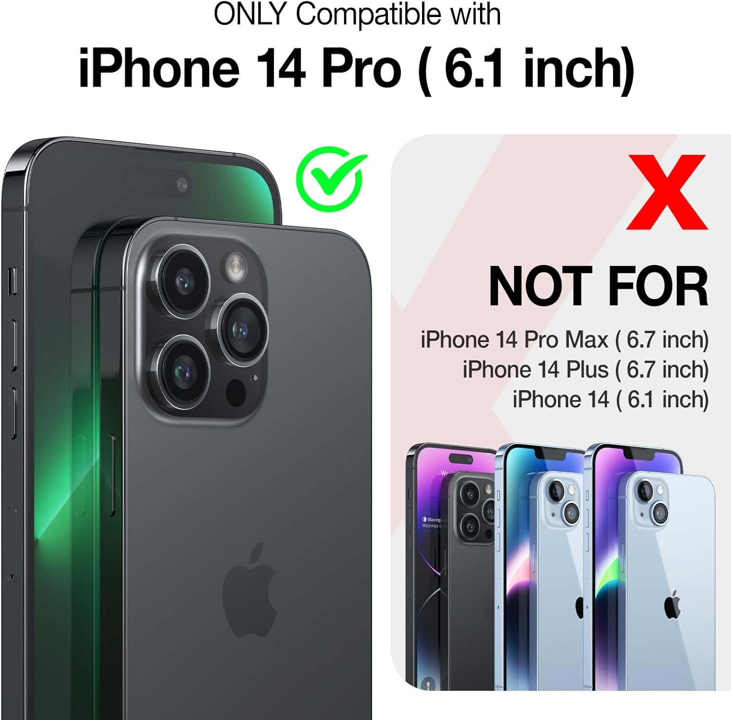 image:imageTORRAS Stronger Magnetic for iPhone 13 Pro Case 12FT Military Grade Drop Tested Compatible with MagSafe Slim Protective Matte Silicone for iPhone 13 Pro Phone Case 61 Translucent BlackBlack a