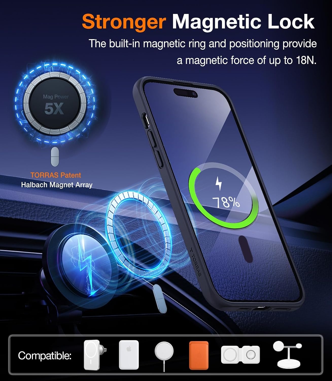 image:imageTORRAS for iPhone 13 Pro Max Case Translucent Black Strong Magnetic amp Seamless Stand Fit for MagSafe MilitaryGrade Drop Protection Sturdy Adjustable Builtin Kickstand Slim Matte FinishBlack