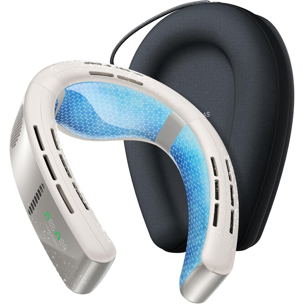 image:imageTORRAS COOLiFY 2025 Cyber AI Neck Air Conditioner Ultimate Immersive Cooling Portable Neck Fan No1 Coolest amp Max Cooling Are Neck Fans that Blow Cold Air 6000 mah Rechargeable for GiftIvory