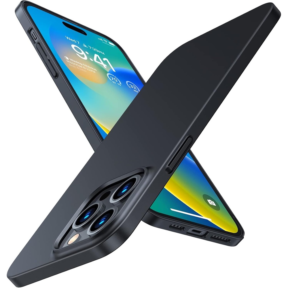 image:imageTORRAS OriginFit Case for iPhone 14 Pro Case Slim Fit Super Thin Lightweight Hard PC Cover ONLY Compatible with iPhone 14 Pro Phone Case61 Inch Matte Black