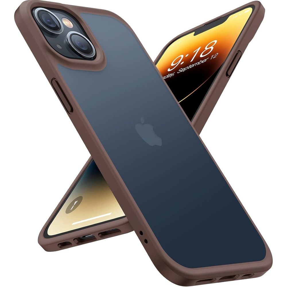 image:imageTORRAS Shockproof Case for iPhone 13 Casefor iPhone 14 Case Military Grade Drop Tested Protective Hard Back Slim Thin Case for iPhone 13 amp 14 Case Brown