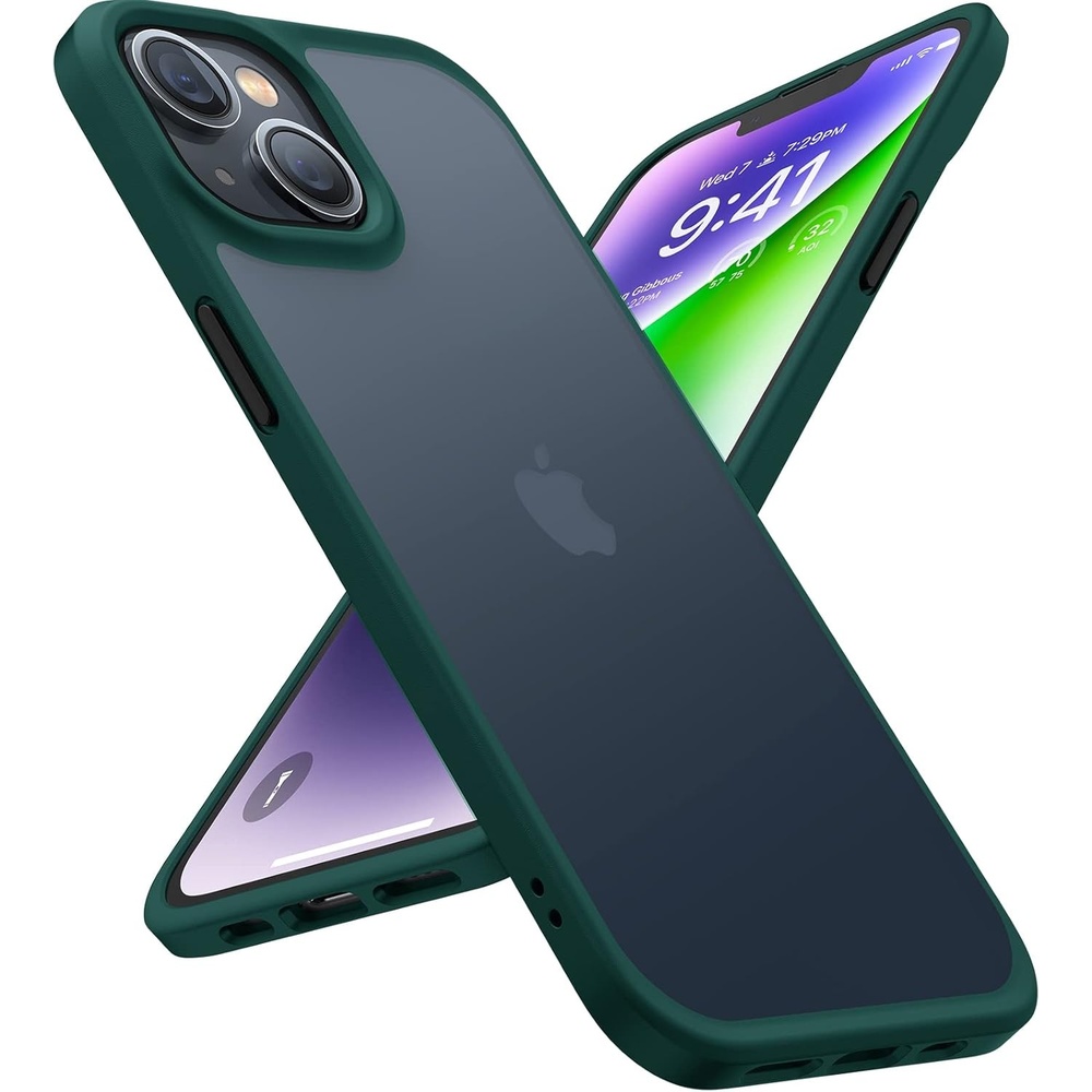 image:imageTORRAS Shockproof for iPhone 15 Plus Case amp iPhone 14 Plus Case Military Grade Drop Tested Shockproof Protective Black Hard Back Slim Case for iPhone 15 Plus 67 Forest GreenGuardian Series