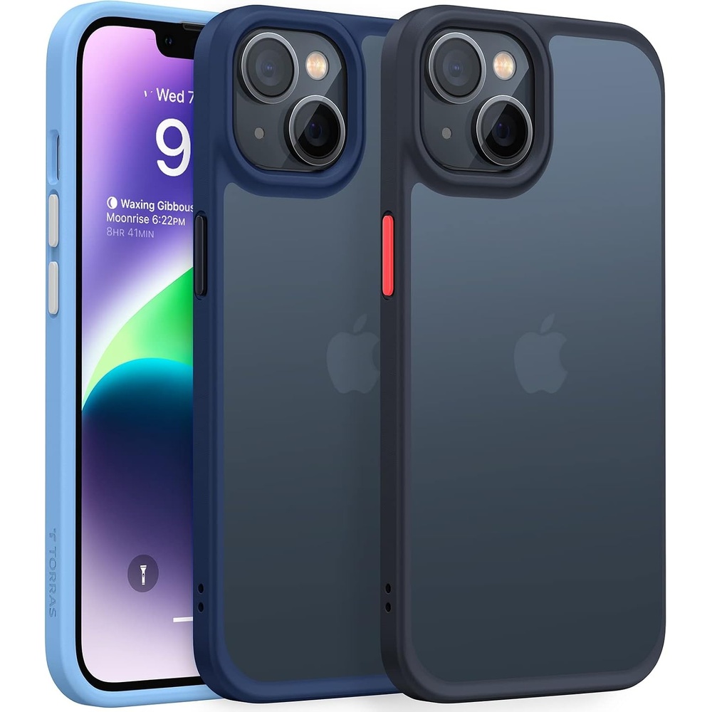 image:imageTORRAS Shockproof for iPhone 15 Plus Case amp iPhone 14 Plus Case Military Grade Drop Tested Shockproof Protective Black Hard Back Slim Case for iPhone 15 Plus 67 Frosted BlackGuardian Series