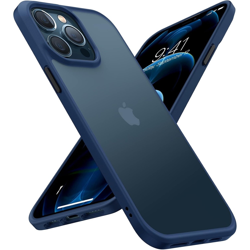 image:imageTORRAS Shockproof iPhone SE 2020 Case amp iPhone 8 Case Military Grade Drop Test Translucent Matte Hard PC Back amp Silicone TPU Bumper Protective amp Slim Fit for iPhone 7 case amp SE2 BlackBlue