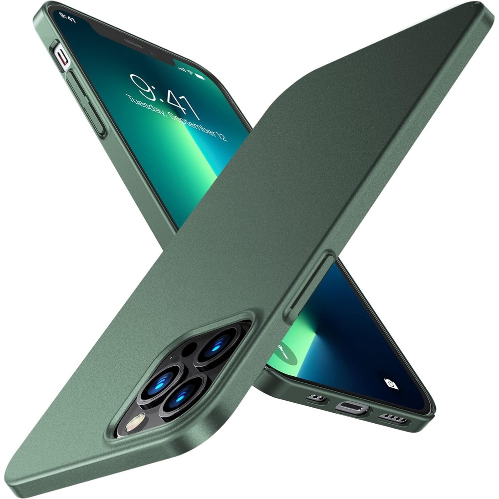 image:imageTORRAS Slim Fit Compatible for iPhone 12 Pro Max Case UltraThin 2nd Gen Lightweight Full Protection Hard Plastic for iPhone 12 Pro Max Phone Case with Perfect Grip 67 Christmas Tree Green