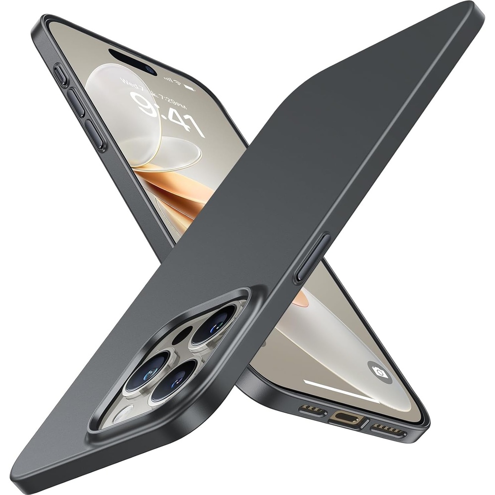 image:imageTORRAS Slim Fit Designed for iPhone 15 Pro Max Case 67 inch UltraThin 15 Pro Max Case 2023 Lightweight Hard PC Cover Phone Cases for iPhone 15 Pro Max Phone Case Gray OriginFitMoon Gray