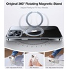 TORRAS 360° Rotatable Ring for iPhone 14 Pro Max Phone Case [Compatible with Magsafe] with Stand, Magnetic Ring Holder Military Grade Shockproof Translucent Back Slim Ostand R, Clear(Clear)