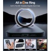 TORRAS 360°Rotatable Ring for iPhone 12 Pro Max Case [Compatible with Magsafe] with Stand, Magnetic Ring Holder Military Grade Shockproof Translucent Back Slim 12 Pro Max Phone Case Ostand, Black