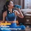 TORRAS Coolify Portable Neck Fan Air Conditioner, Rechargeable Hands Free Semiconductor Cooling Bladeless Fan, Leafless Mini USB for Outdoor/Home/Office, 3 Speeds, Brilliant Black(Obsidian)