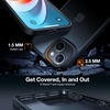 TORRAS Designed for iPhone 15 Case [12FT Military Grade Drop Protection] Protective Shockproof Hard Matte Slim Phone Case for iPhone 15 Phone Case with Translucent Back Silicone Edge, Black(Black)