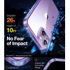 TORRAS Diamond Clear Case for iPhone 15 Plus & 14 Plus, Anti-Yellowing, Military Grade Protection, Shockproof Hard Back Slim Case, Purple
