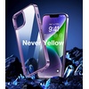 TORRAS Diamond Clear Case for iPhone 15 Plus & 14 Plus, Anti-Yellowing, Military Grade Protection, Shockproof Hard Back Slim Case, Purple