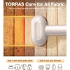 TORRAS Dual-Head Fabric Shaver, Longest Durability & 50ml Large Capacity Rechargeable Lint Removers to Remove Pills, 6-Leaf Blades Defuzzer, Electric Shaver for Clothes Couch Furniture, Blue(White)