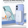 TORRAS Magnetic 360°Stand Case for iPhone 16 Case, [Full Camera Protection] [Fit for MagSafe][16FT Mil-Grade Drop Protection] Slim Frosted Case for 16 iPhone Phone Case with Kickstand (6.1″), Black(Clear)