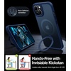 TORRAS Magnetic Kickstand for iPhone 13/ iPhone 14 Case [Compatible with MagSafe][Sturdy & Versatile Stand] Military-Grade Shockproof Translucent Slim Protective Anti-Fingerprint Anti-Scratch, Black(Navy Blue)