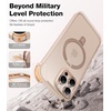 TORRAS Magnetic Kickstand for iPhone 13/ iPhone 14 Case [Compatible with MagSafe][Sturdy & Versatile Stand] Military-Grade Shockproof Translucent Slim Protective Anti-Fingerprint Anti-Scratch, Black(Desert Titanium)