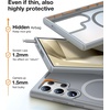 TORRAS Magnetic Shockproof for Samsung Galaxy S24 Ultra Case, 18N Strong Magnetic, 12 FT Mil-Grade Protection, Compatible with MagSafe, Protective Translucent Matte Slim Case, Guardian- Mag, Gray(Light Gray)
