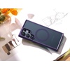 TORRAS Magnetic Shockproof for Samsung Galaxy S24 Ultra Case, 18N Strong Magnetic, 12 FT Mil-Grade Protection, Compatible with MagSafe, Protective Translucent Matte Slim Case, Guardian- Mag, Gray(Purple)