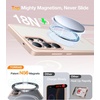 TORRAS Magnetic Shockproof for Samsung Galaxy S24 Ultra Case, 18N Strong Magnetic, 12 FT Mil-Grade Protection, Compatible with MagSafe, Protective Translucent Matte Slim Case, Guardian- Mag, Gray(Titanium Pink Gold)
