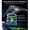 TORRAS Magnetic Shockproof for Samsung Galaxy S24 Ultra Case, 18N Strong Magnetic, 12 FT Mil-Grade Protection, Compatible with MagSafe, Protective Translucent Matte Slim Case, Guardian- Mag, Gray(Clear)