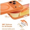 TORRAS Magnetic Shockproof for iPhone 12 Pro Case/iPhone 12 Case, [Military-Grade Drop Tested] [Compatible with MagSafe] Translucent Slim Protective Anti-Scratch, Black(Cosmic Orange)
