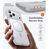 TORRAS Magnetic Shockproof for iPhone 12 Pro Case/iPhone 12 Case, [Military-Grade Drop Tested] [Compatible with MagSafe] Translucent Slim Protective Anti-Scratch, Black(Silver White)