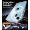 TORRAS Magnetic Shockproof for iPhone 15 Case Clear,[Military Grade Drop Tested][Compatible with MagSafe][Non-Yellowing] Cushion Anti-Scratch Back Slim Protective Cover for iPhone 15 Case, Clear(5-Light Blue)