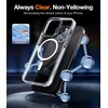 TORRAS Magnetic Shockproof for iPhone 15 Case Clear,[Military Grade Drop Tested][Compatible with MagSafe][Non-Yellowing] Cushion Anti-Scratch Back Slim Protective Cover for iPhone 15 Case, Clear(1-Clear)