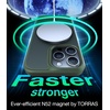 TORRAS Magnetic Shockproof for iPhone 16 Pro Max Case, [Fit for MagSafe] [Military-Grade Drop Tested] Translucent Slim Protective for iPhone 16 Pro Max Case Anti-Fingerprint Anti-Scratch, Black(Green)