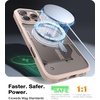 TORRAS Magnetic Shockproof for iPhone 16 Pro Max Case, [Fit for MagSafe] [Military-Grade Drop Tested] Translucent Slim Protective for iPhone 16 Pro Max Case Anti-Fingerprint Anti-Scratch, Black(Desert Titanium White)