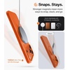 TORRAS Magnetic Slim Fit Case for iPhone 17 Pro Max Thin Matte Black | Fit for MagSafe, Matte Hard Bayer PC Material, Anti-scratch, 6.9-inch OriginFit, Ultra Slim Lightweight Protective Hard Cover(5-Glossy Orange)