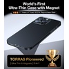 TORRAS Magnetic Slim Fit for iPhone 16 Pro Case 6.3 inch, Ultra-Thin 16 Pro Case Compatible with MagSafe, Lightweight Matte Anti-Scratch Hard PC Cover Phone Case for iPhone 16 Pro OriginFit, Clear(1-Black Titanium)