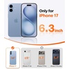 TORRAS Magnetic Slim Fit for iPhone 17e Case for iPhone 16e Case, Ultra-Thin & Fit for MagSafe, Lightweight Matte Anti-Scratch Hard PC Cover Case for iPhone 16e/17e Phone Case 6.1 inch, Black(17-Clear)