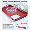 TORRAS Magnetic Slim-Fit for iPhone 16 Pro Max Case 6.9 inch, Ultra-Thin 16 ProMax Phone Case Compatible with MagSafe, Light Anti-Scratch Matte Hard PC Bayer OriginFit, Desert Titanium(6-Xmas Red)