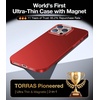 TORRAS Magnetic Slim-Fit for iPhone 16 Pro Max Case 6.9 inch, Ultra-Thin 16 ProMax Phone Case Compatible with MagSafe, Light Anti-Scratch Matte Hard PC Bayer OriginFit, Desert Titanium(6-Xmas Red)