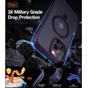 TORRAS Magnetic for iPhone 13 Pro Max Case 6.7 inch [ Fit for Magsafe] with Stand, [Military Grade Drop Protection] Shockproof Translucent Back Slim Protective Phone Case (2021), Black(Purple)