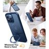 TORRAS Magnetic for iPhone 13 Pro Max Case 6.7 inch [ Fit for Magsafe] with Stand, [Military Grade Drop Protection] Shockproof Translucent Back Slim Protective Phone Case (2021), Black(Navy Blue)
