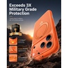 TORRAS Magnetic for iPhone 13 Pro Max Case 6.7 inch [ Fit for Magsafe] with Stand, [Military Grade Drop Protection] Shockproof Translucent Back Slim Protective Phone Case (2021), Black(Cosmic Orange)