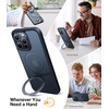 TORRAS Magnetic for iPhone 13 Pro Max Case 6.7 inch [ Fit for Magsafe] with Stand, [Military Grade Drop Protection] Shockproof Translucent Back Slim Protective Phone Case (2021), Black(Frost Black)