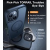 TORRAS Magnetic for iPhone 15 Plus Case iPhone 14 Plus Case, Military Grade Drop Tested, Compatible with MagSafe, Slim Translucent Matte Shockproof Cover for iPhone 15 Plus Phone Case, Black