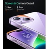 TORRAS MoonClimber for iPhone 14 Plus Case, [3 Stand Ways][Non-Yellowing & Military Grade Shockproof] Protective Slim Hard Clear Phone Case with Stand 6.7” 2022, Purple