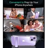 TORRAS MoonClimber for iPhone 14 Plus Case, [3 Stand Ways][Non-Yellowing & Military Grade Shockproof] Protective Slim Hard Clear Phone Case with Stand 6.7” 2022, Purple