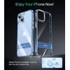 TORRAS MoonClimber for iPhone 15 Plus Case, [3 Stand Ways][Non-Yellowing & Military Grade Shockproof] Protective Slim Hard Clear Phone Case with Stand 6.7” 2023, Blue