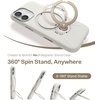 TORRAS Ostand Q3 Silicone for iPhone 17 Case, Fit for MagSafe, 360 Ring Holder Kickstand, Soft Liquid Silicone Cozy Grip, Camera Control, Shockproof Rugged Protective Case for iPhone 17, Ivory Gold