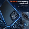 TORRAS Shockproof iPhone SE 2020 Case & iPhone 8 Case [Military Grade Drop Test] Translucent Matte Hard PC Back & Silicone TPU Bumper, Protective & Slim Fit for iPhone 7 case & SE2, Black(Black)