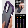 TORRAS Shockproof iPhone SE 2020 Case & iPhone 8 Case [Military Grade Drop Test] Translucent Matte Hard PC Back & Silicone TPU Bumper, Protective & Slim Fit for iPhone 7 case & SE2, Black(Purple)