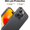 TORRAS Slim Fit Designed for iPhone 15 Pro Max Case 6.7 inch, Ultra-Thin 15 Pro Max Case 2023, Lightweight Hard PC Cover Phone Cases for iPhone 15 Pro Max Phone Case Gray, OriginFit(Moon Gray)